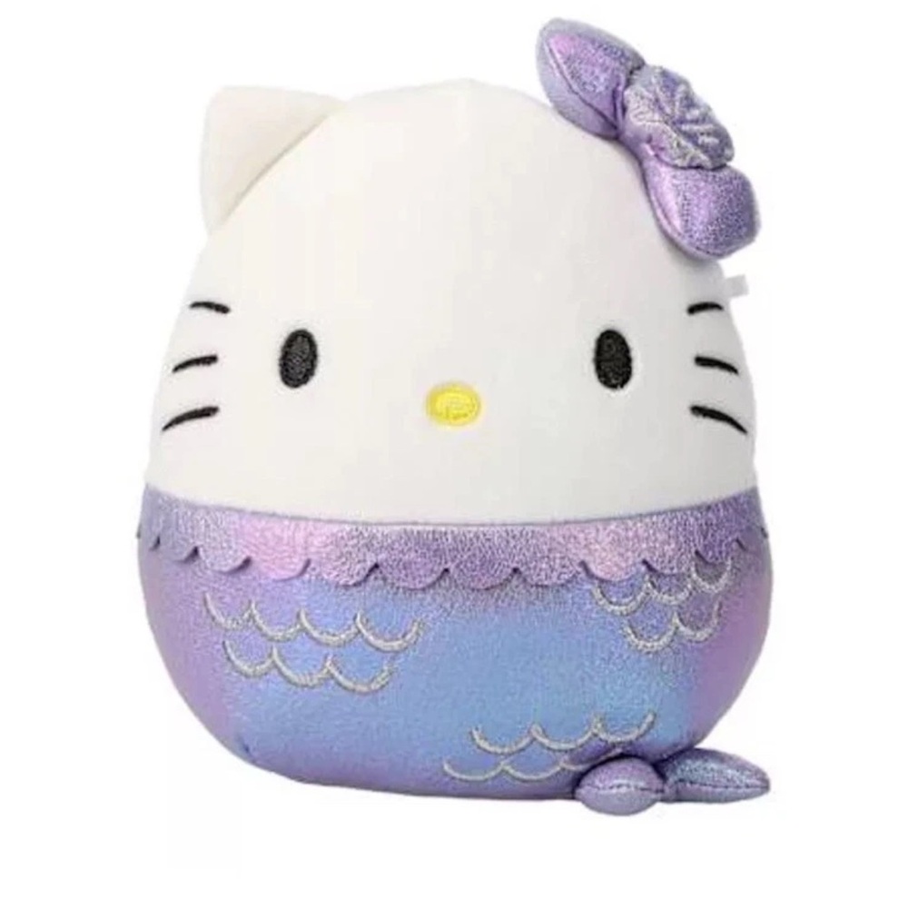 Squishmallows Sanrio Hello Kitty Mermaid Purple Iridescent 6.5” Plush NWT